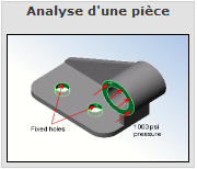 image SolidWorks Analyse d'une pièce